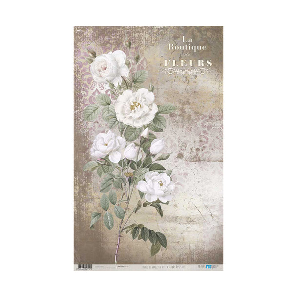 Papel Arroz 54x33 30g La Vie En Fleurs Roses III