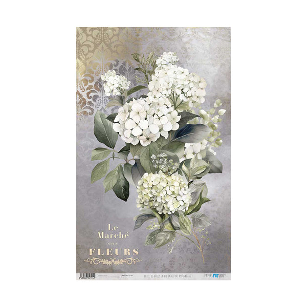Papel Arroz 54x33 30g La Vie En Fleurs Hydrangeas I