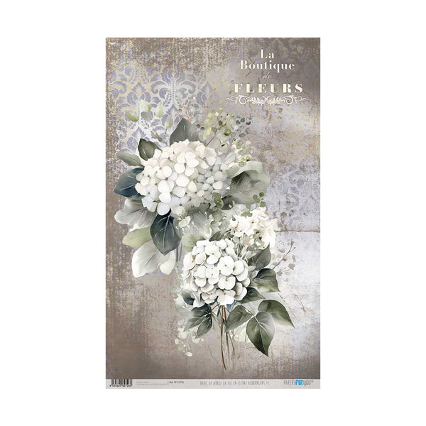 Papel Arroz 54x33 30g La Vie En Fleurs Hydrangeas III