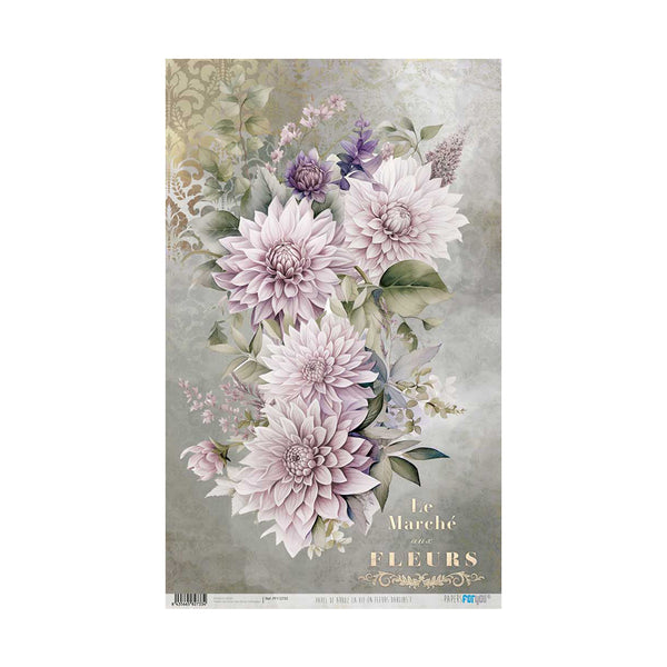 Papel Arroz 54x33 30g La Vie En Fleurs Dahlias I
