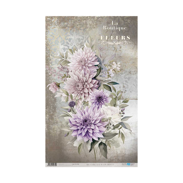 Papel Arroz 54x33 30g La Vie En Fleurs Dahlias III