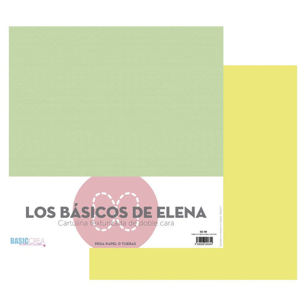 Papel Scrap Menta Y Vainilla 30x30cm Básicos Elena Roche