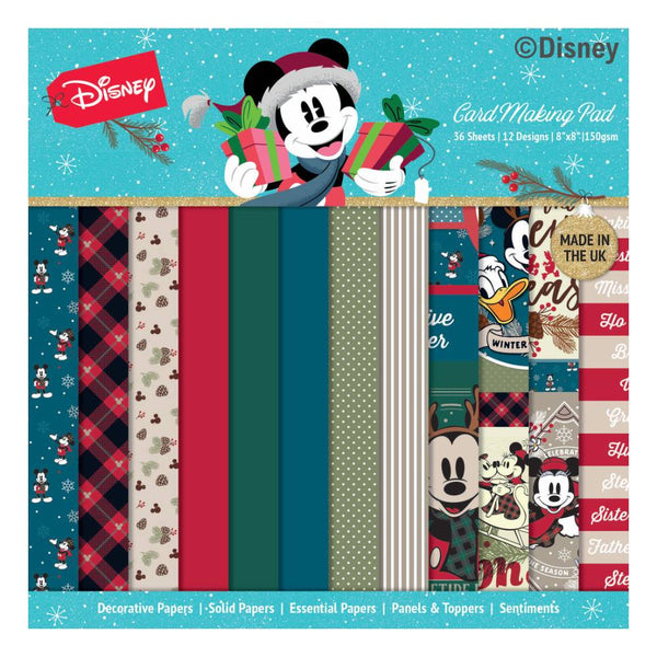 Set 36 Papeles Scrap 20x20 Mickey Christmas Disney