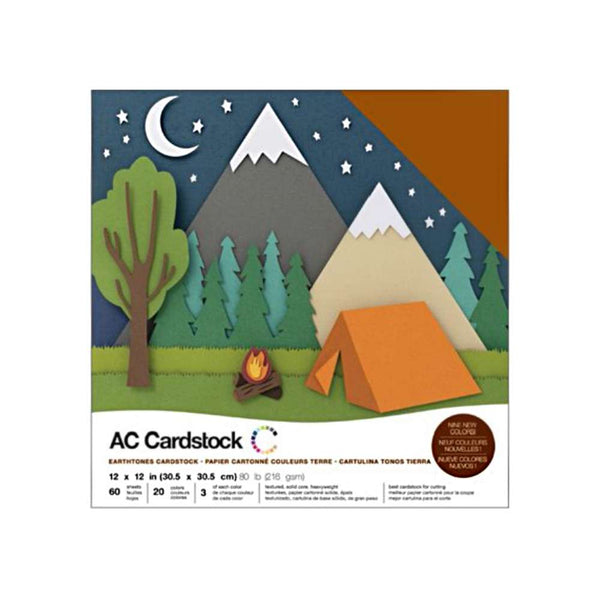 Set 60 Cartulinas Textura 30x30 Tierra American Craft