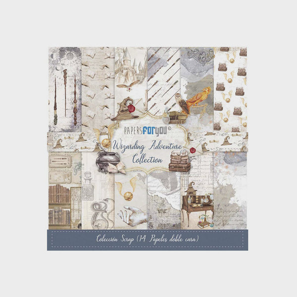 Set 14 Papeles Scrap Wizarding Adventure 30x30 Papers For You