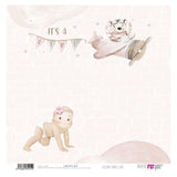Set 12 Papeles Scrap 30x30cm Lullaby Baby Girl Papers For You (9)