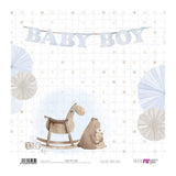 Set 12 Papeles Scrap 30x30cm Lullaby Baby Boy Papers For You (15)