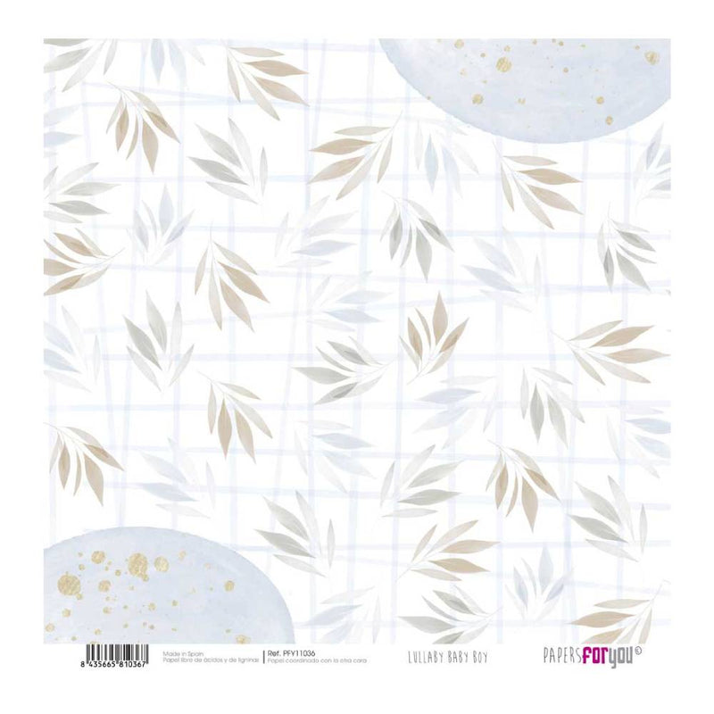 Set 12 Papeles Scrap 30x30cm Lullaby Baby Boy Papers For You (18)