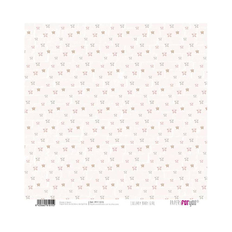 Set 24 Papeles Scrap 20x20cm Lullaby Baby Girl Papers For You (10)