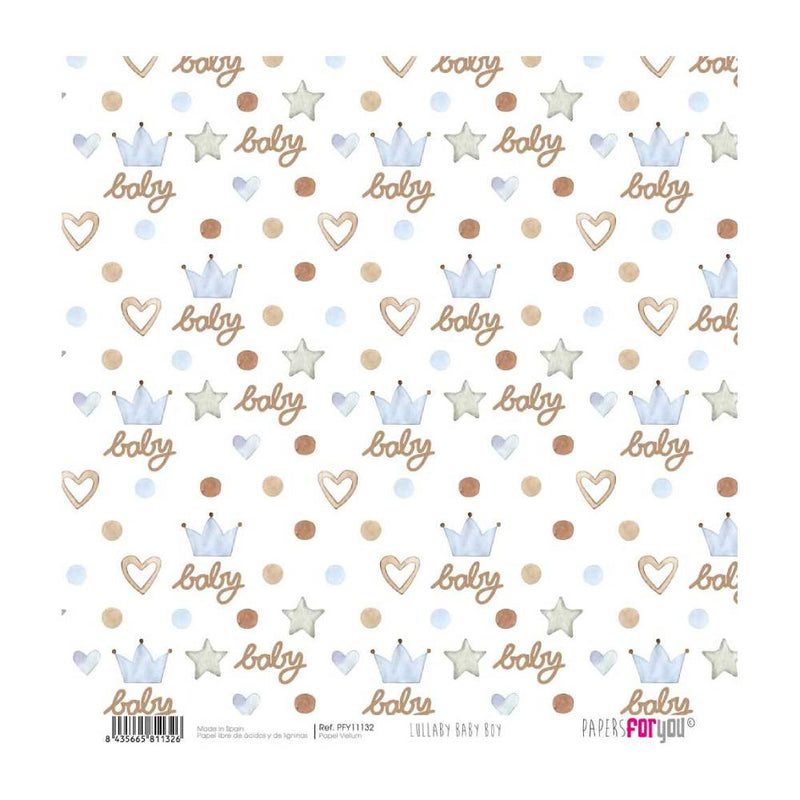 Set 6 Papeles Vellum 30x30cm Lullaby Baby Boy Papers For You (4)