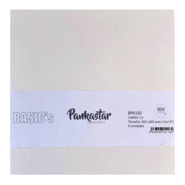 Set 6 Cartones Pankastar 1,5mm 30x30cm Basic Crea