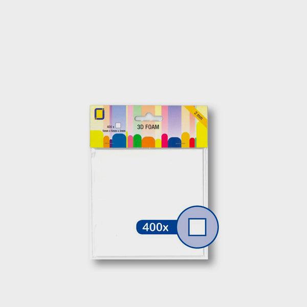 Adhesivos 3D Foam Cuadrados Blancos 5x5x2mm JEJE