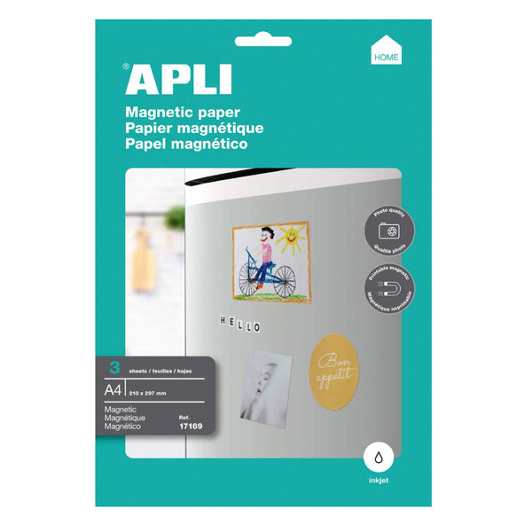 Pack Papel Magnético Imprimible A4 Apli