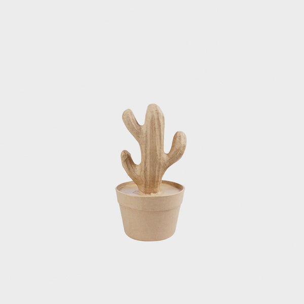 Cactus Columna Cartón Décopatch