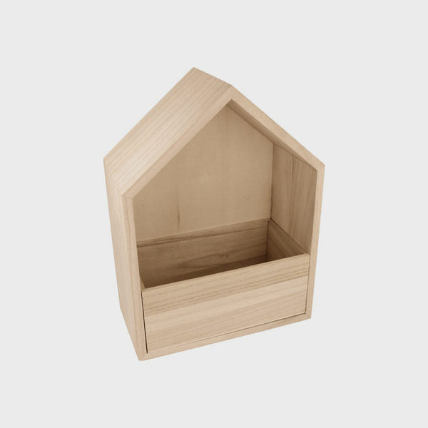 Macetero Casa Madera 22x11x27 Artemio