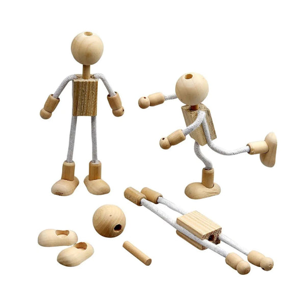 Set 4 Figuras Flexibles Madera