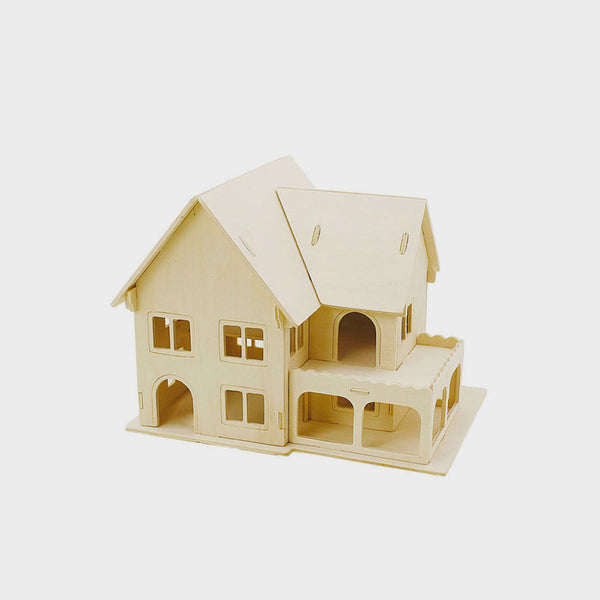 Kit Casa de Madera con Porche 3D Creativ Company 57876