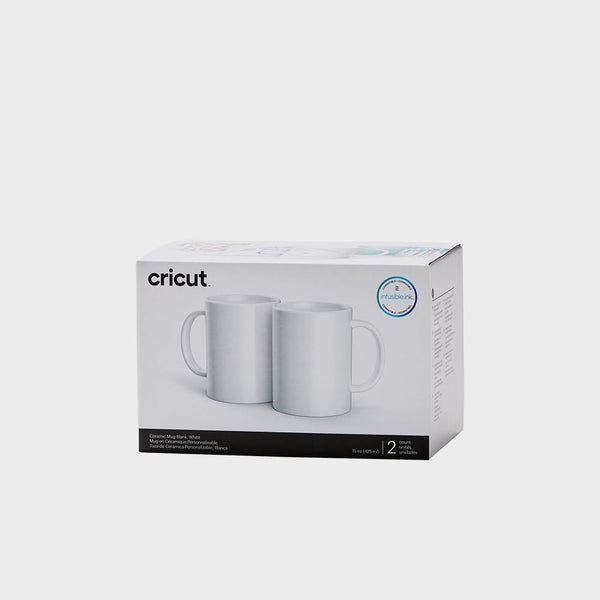 Set 2 Tazas Personalizables Blancas 355ml Cricut