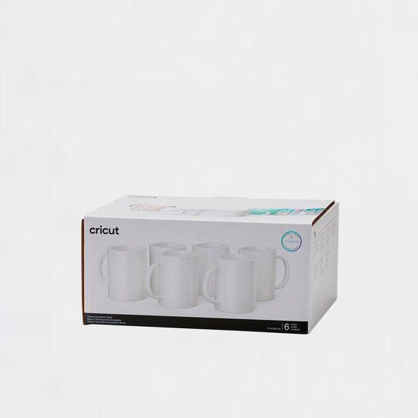 Set 6 Tazas Personalizables Blancas 340ml Cricut