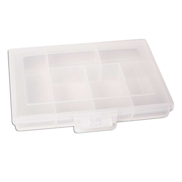 Caja de Plástico Rectangular con 6 Espacios Transparente 12x8,5x2