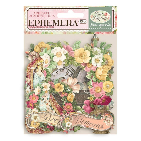 Pegatinas Ephemera Flores Y Guirnaldas Rose Parfum Stamperia