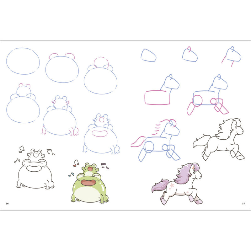 Libro infantil de dibujo, Cómo dibujar Kawaii en sencillos pasos, de la Editorial El Drac - milbby tienda de manualidades bellas artes y scrap - animales