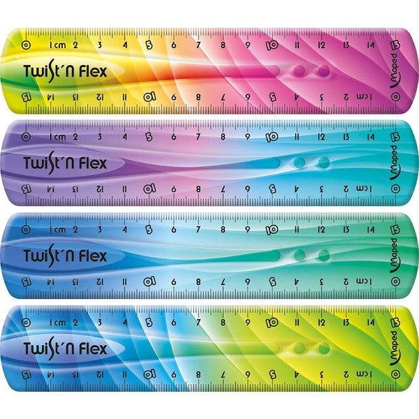 Regla Flexible Twist&Flex Decorada 15cm MAPED - milbby tienda de manualidades bellas artes y scrap