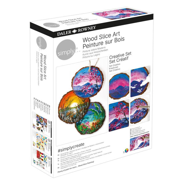 Set Wood Slice Art Simply Daler Rowney