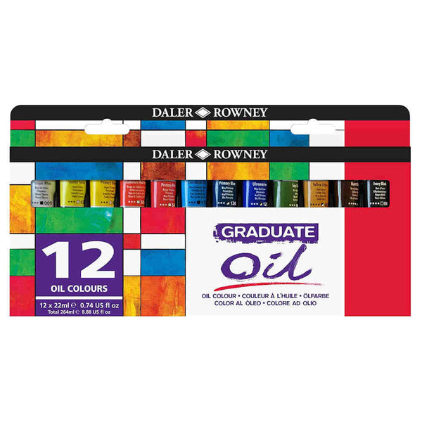 Set Óleos 12x22ml Colores básicos Daler Rowney. & 12 Colores