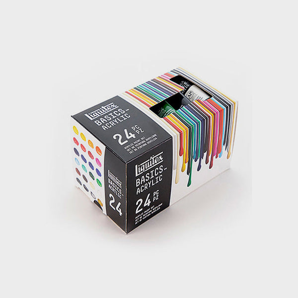 Set de Acrílicos de la línea Basics 24 tubos 22ml Liquitex (1)