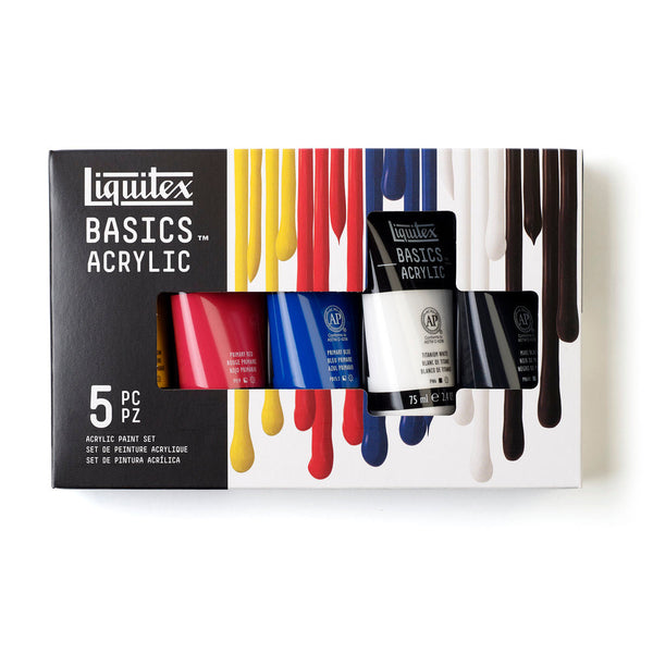 Set de Acrílicos de la línea Basics 5 tubos 75ml Liquitex