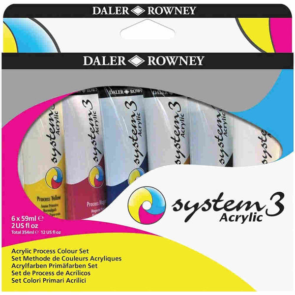Set 6 Acrílicos System 3 Process Daler Rowney