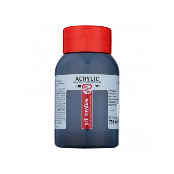 Pintura Acrílica 750ml Art Creation & Acrílico 750 Negro Marfil