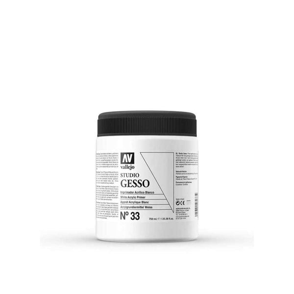 Gesso Studio Imprimador Acrílico 500ml Vallejo