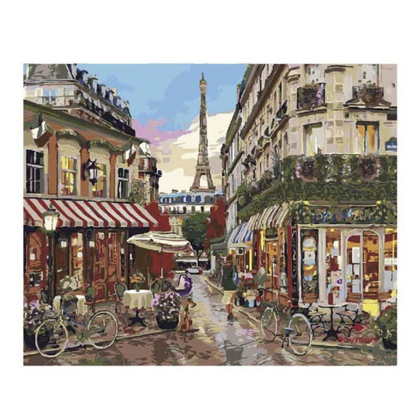 Pintar Por Números Rue Du Paris 40x50 Alex Bog