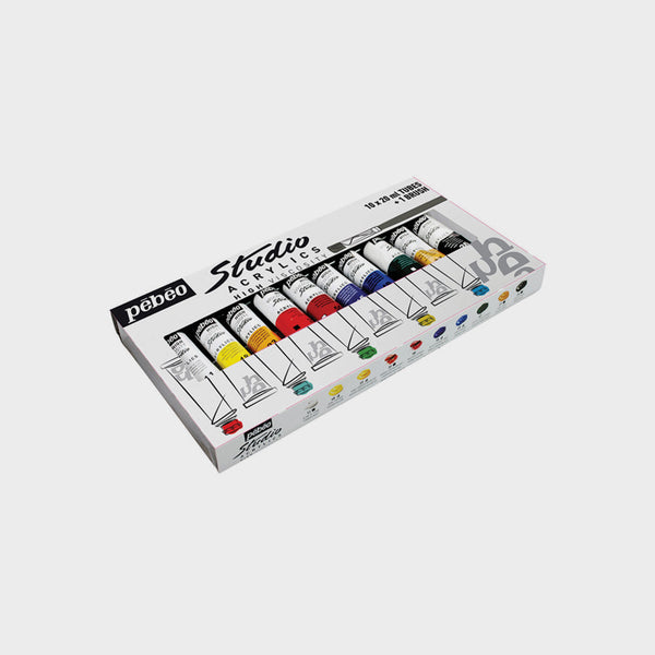Set 10 Acrílico Studio 20ml Pebeo