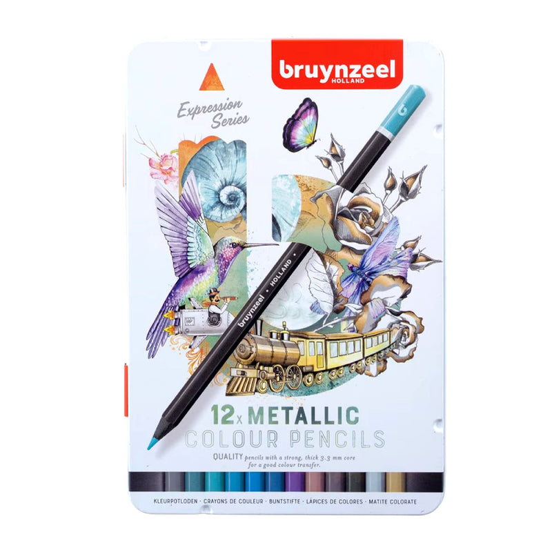 Set 12 Lápices Colores Expression Metal Bruynzeel