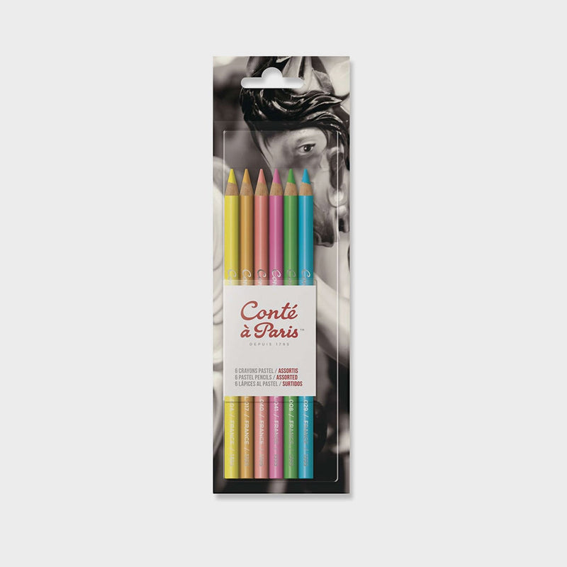 Lápices de Colores al Pastel x6 Surtidos Conté à Paris