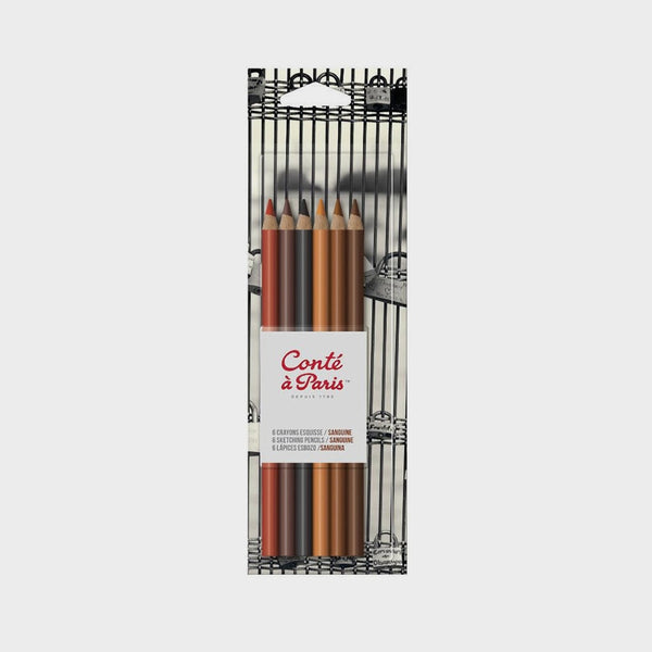 Lápices de Dibujo Sanguina x6 Conté à Paris