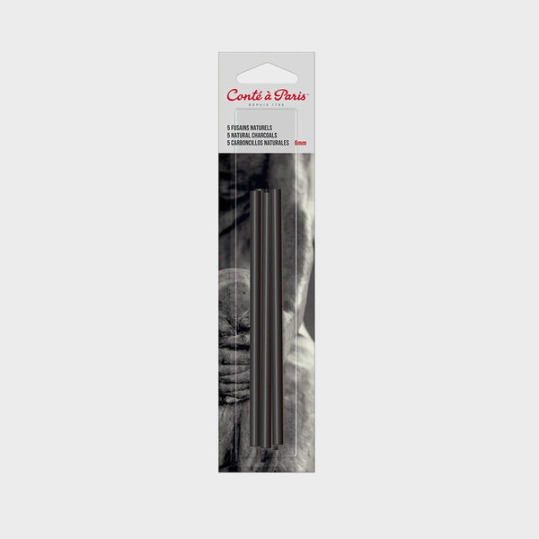 Estuche 5 Carboncillos Naturales 4mm Conté à Paris