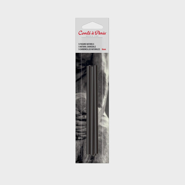 Estuche 5 Carboncillos Naturales 6mm Conté à Paris