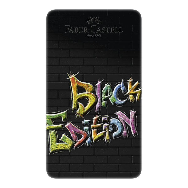 Caja Metálica 12 Lápices Color Black Edition Faber Castell
