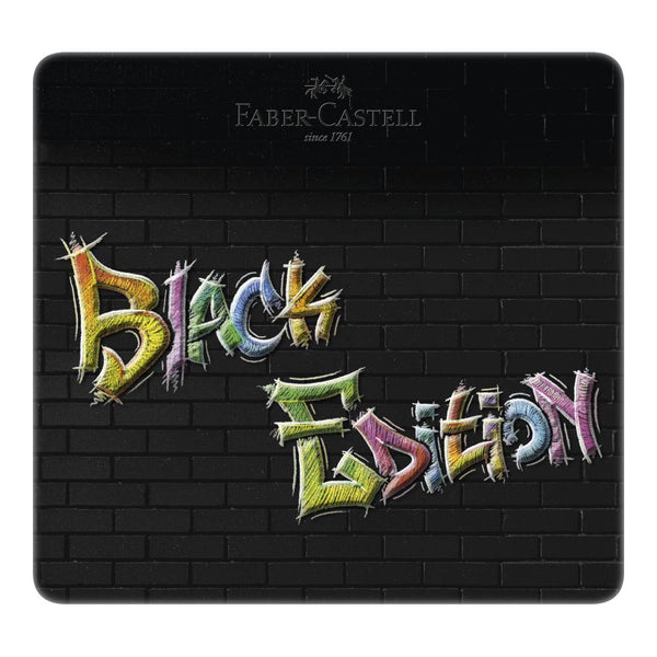 Caja Metálica 24 Lápices Color Black Edition Faber Castell