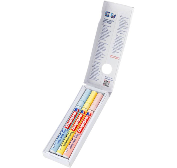 Set 3 Rotuladores Permanentes Tinta Opaca Edding 751 Pastel (1)