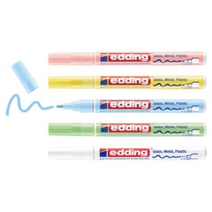 Set 5 Rotuladores Permanentes Edding 751 Pastel