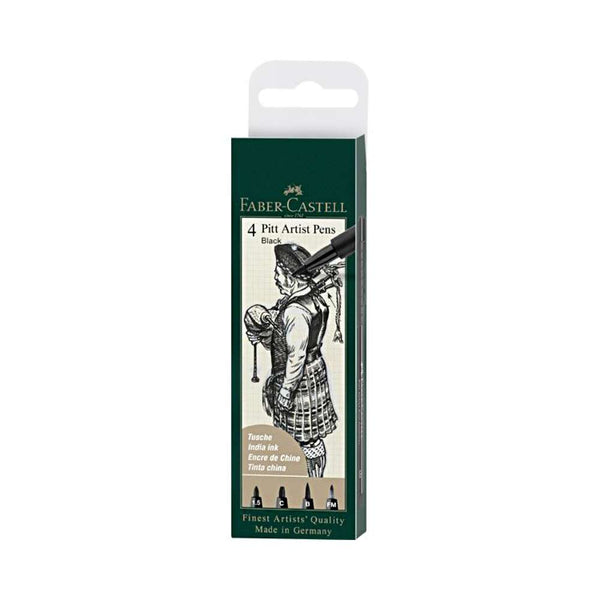 Estuche 4 Rotuladores Pitt Artist Pens 199 Faber Castell