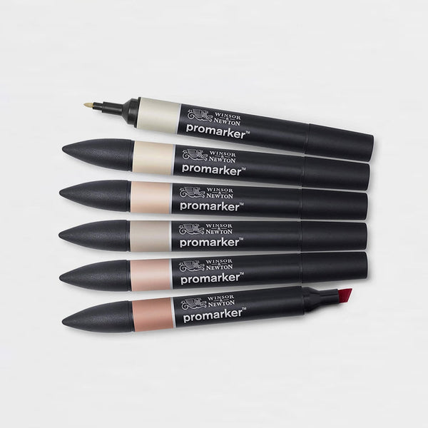 Set 6 Rotuladores Promarker Piel Winsor & Newton