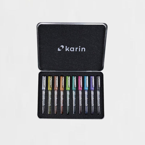 Set 10 Rotuladores Lettering DecoBrush Metallic Karin