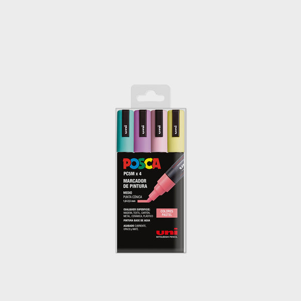 Estuche 4 Rotuladores PC 5M Pasteles Posca
