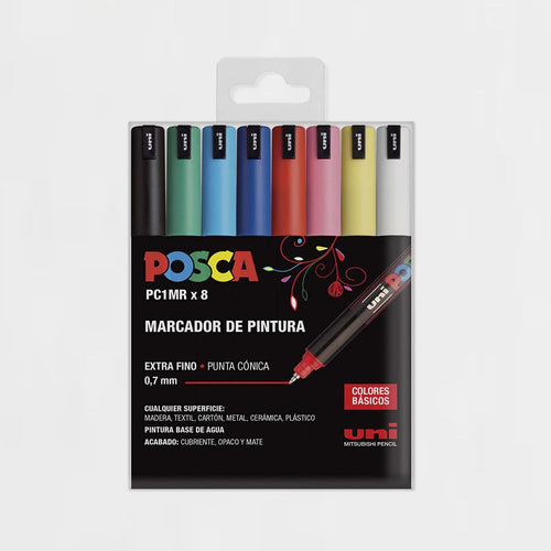 Estuche 8 Rotuladores Posca PC-1MR Básicos